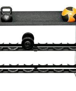 Pro Style Dumbbell Rack With Kettlebell Tray