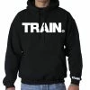 Elitefts™ Train White Hoodie -Goalrilla Shop black train hood