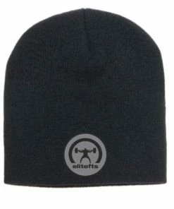 Elitefts™ Crescent Patch Knit Beanie Grey