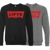 Elitefts™ Red Lifts Crewneck Sweatshirt -Goalrilla Shop crewneck sweatshirt lifts combo