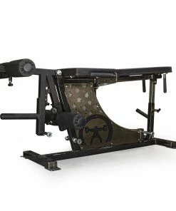 Elitefts™ Signature Leg Ext/Curl - Plate Loaded With Adjustable Main Pad & Logo Panel -Goalrilla Shop custombuilt legcurl 1 1