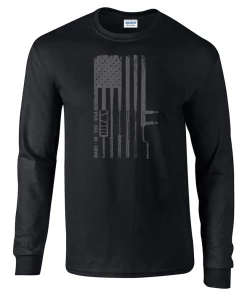 EliteFTS Flag Barbell Long Sleeve T-Shirt