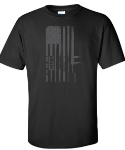 EliteFTS Flag Barbell T-Shirt -Goalrilla Shop flag barbell black t shirt