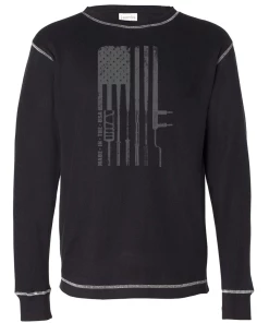 EliteFTS Flag Barbell Thermal Long Sleeve Shirt
