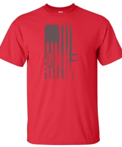 EliteFTS Flag Barbell T-Shirt -Goalrilla Shop flag barbell red t shirt