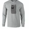 Elitefts™ Focus Trust Strength Flag Black Long Sleeve T-Shirt -Goalrilla Shop fts flag ls gray