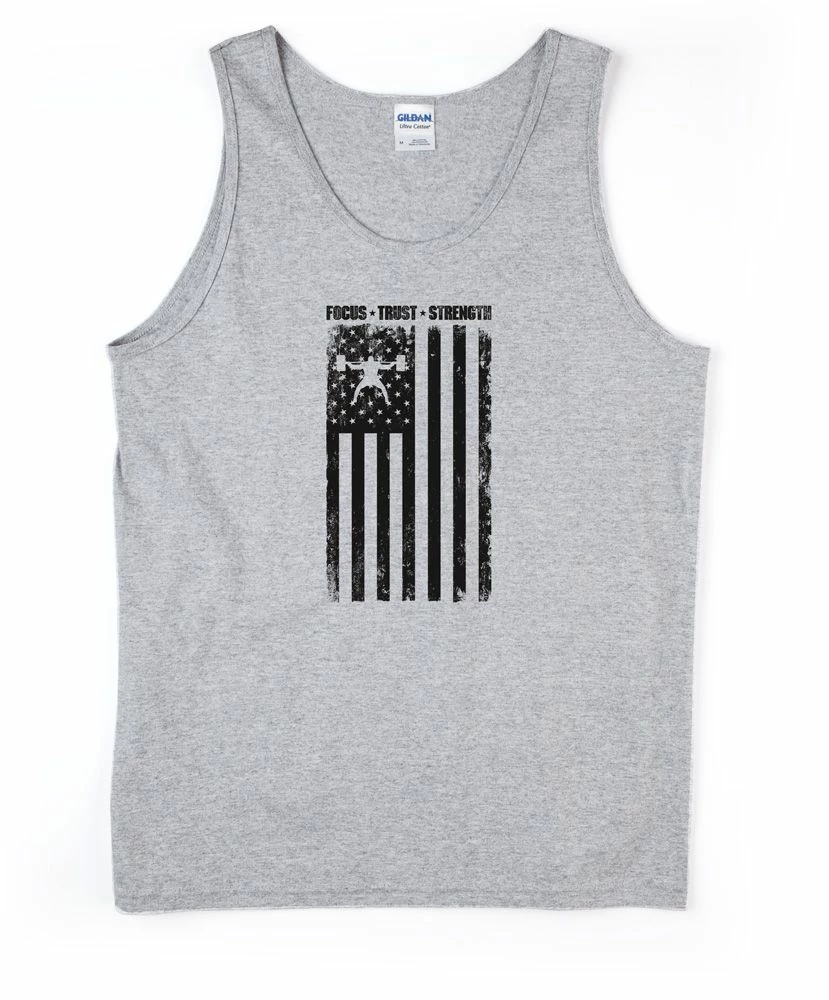 Black Focus Trust Strength Flag Men's Tank 3 Black Focus Trust Strength Flag Men's Tank