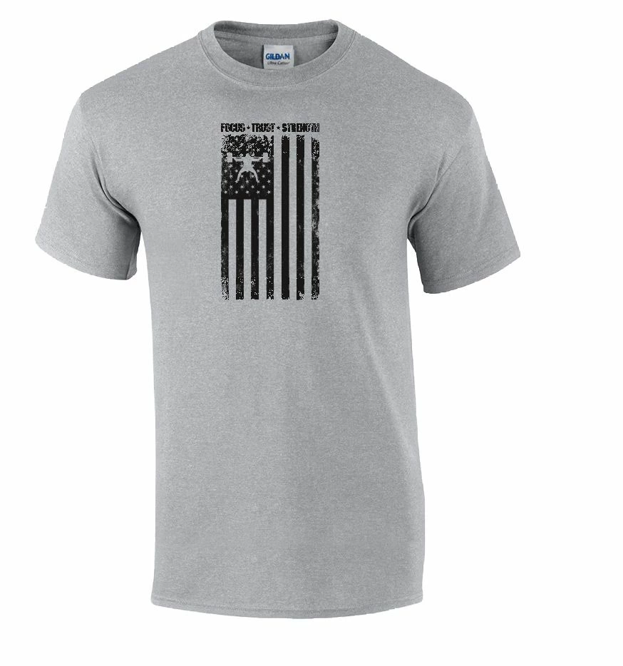 Elitefts™ Focus Trust Strength Flag Black T-Shirt 3 Elitefts™ Focus Trust Strength Flag Black T-Shirt