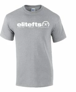 Elitefts™ Tagline White T-Shirt -Goalrilla Shop gildan tees tagline white gray