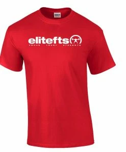 Elitefts™ Tagline White T-Shirt -Goalrilla Shop gildan tees tagline white red