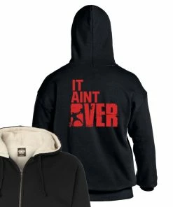 Elitefts It Aint Over Sherpa Lined Full Zip Hoodie