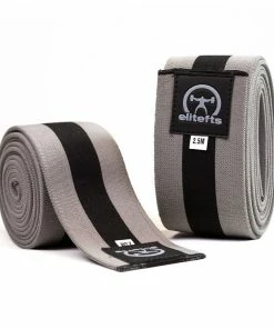 Elitefts™ Krait Knee Wraps -Goalrilla Shop krait knee wrap grey blackstripe