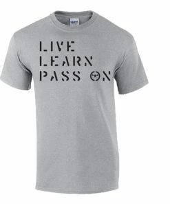 Elitefts™ Live Learn Pass On T-Shirt -Goalrilla Shop llpo gray