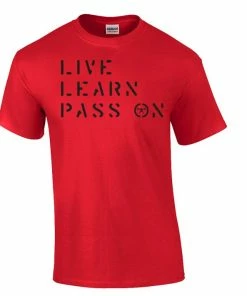 Elitefts™ Live Learn Pass On T-Shirt -Goalrilla Shop llpo red