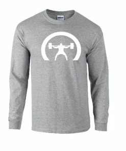 Elitefts Men's Crescent Only Long Sleeve T-Shirt -Goalrilla Shop mens s cres only ls grey 1 2