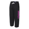 EliteFTS Tagline Pink Open Bottom Sweatpants -Goalrilla Shop pink tagline black pants 6