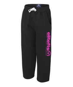 EliteFTS Tagline Pink Open Bottom Sweatpants