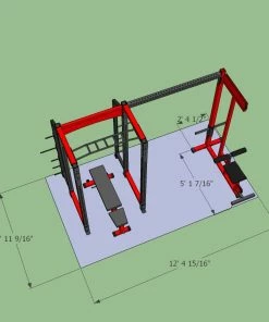 Elitefts™ QUICK SHIP Lat Pull Down /Rack COMBO -Goalrilla Shop qs setup v14 footprint