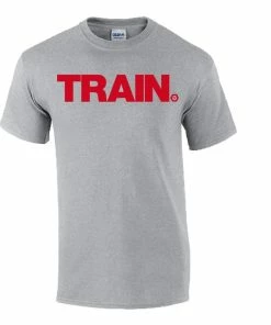 Elitefts™ Train Red T-Shirt -Goalrilla Shop red train gray