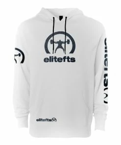 Elitefts™ Branded Hoodie -Goalrilla Shop redlighthoodfront white