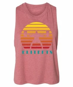 Elitefts Women's Sunset Squatter Racerback Cropped Tank -Goalrilla Shop sunset squatter cropped tank mauve 5