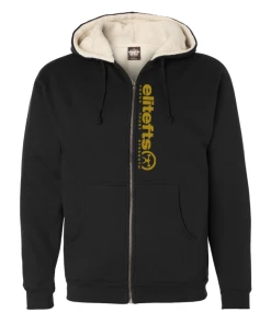 EliteFTS Tagline Vegas Gold Sherpa Lined Full Zip Hoodie