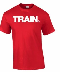 Elitefts™ Train White T-Shirt 9 Elitefts™ Train White T-Shirt -Goalrilla Shop white train red