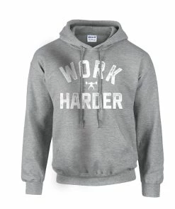 Elitefts™ Work Harder Hoodie -Goalrilla Shop work harder hoodie grey