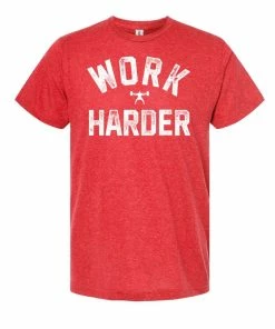 Elitefts™ Work Harder Premium T-Shirt -Goalrilla Shop work harder pre red